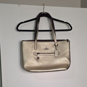 Coach Metallic Gold Tote Bag